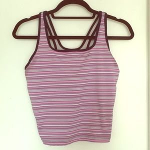 90’s Nike striped cropped racerback workout tank